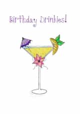 cocktail drinks Birthday Card 19826 created by Artpatch Printables