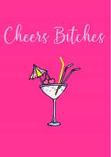 Cocktail birthday card created by Jemma Louise UK