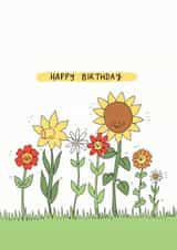 Cute Birthday Card - For Her - Sunflowers created by Jessica Woodhouse