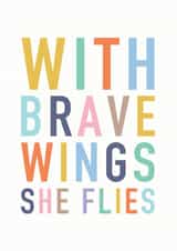 With brave wings she flies card created by Studio 9