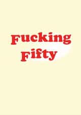 fifty 50 Birthday Card 17284 created by Heather More Illustration