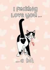 I fucking love you cat card created by Sweary Cats by Leaf Lane Studio