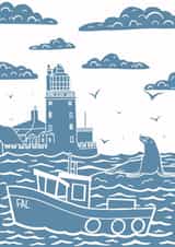 Falmouth harbor card created by Amaisin’ cards