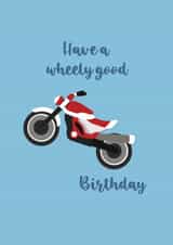 wheely motorbike Birthday Card 17641 created by Zoe Shepherd