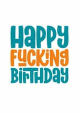 fucking simple Birthday Card 16674 created by Waffle & Faff