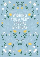 female pretty Birthday Card 18754 created by Wandering Studio Co.