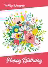 daughter floral Birthday Card 10358 created by Yeti Design
