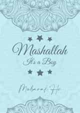 mashallah boy Congratulations Card 18958 created by ROSHAH DESIGNS