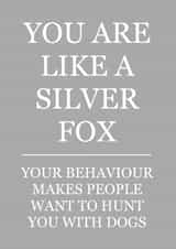 fox behaviour Birthday Card 19864 created by Leamington Underground