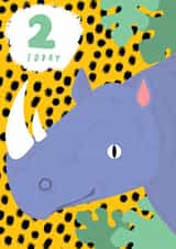 2 animal Birthday Card 16566 created by Poppy Jane Prints