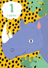 1st rhino Birthday Card 16568 created by Poppy Jane Prints