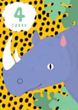 4th rhino Birthday Card 16570 created by Poppy Jane Prints