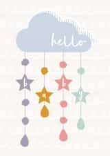 cloud hello New Baby Card 20002 created by Hannah Rogers