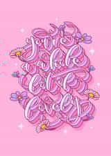 You're Lovely Floral Calligraphy Card created by Dottie's Paper Co.