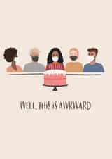 Awkward birthday card created by Paper Jungle