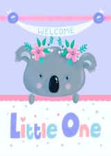 New Baby Girl Koala Welcome card created by Dale Simpson