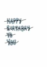 adult typography Birthday Card 17315 created by Carly Hagger Designs
