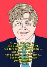 Boris Johnson Lockdown Birthday Card 43597 created by Influential People