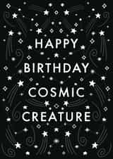 cosmic creature Birthday Card 18756 created by Wandering Studio Co.