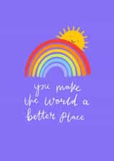 rainbow happy Just because Card 18056 created by katie illustrated