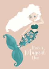 mermaid magical Birthday Card 17324 created by Wednesday's Wombat