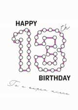 Happy Birthday Happy 13th Card 39272 created by Emma Keight