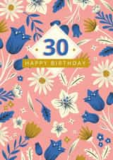 Birthday - 30th Birthday - For Her -
Pretty - flowers created by Dalia Clark Design