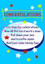 congratulations celebrate Card 42634 created by Jenny Bowman