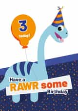 3rd Birthday Dinosaur card created by Roger Bear Designs