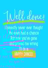 well done congratulations Card 42635 created by Jenny Bowman
