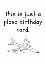 plane plain Birthday Card 19028 created by Amy (Hedgecards)