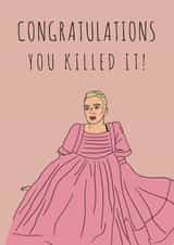 Jodie Comer Killing Eve Congratulations Card 19677 created by The Chipper Whippet