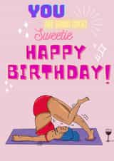 yoga fupa Birthday Card 20056 created by Bee Oyerinde