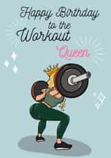 Fun Birthday Card - For Her - Workout Queen created by Bee Oyerinde