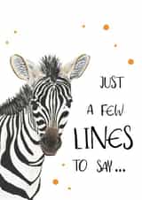 zebra animal Just because Card 18722 created by Emily Hunter