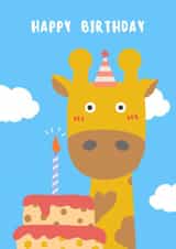 giraffe animal Birthday Card 17611 created by crystal chou
