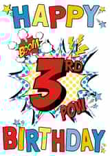 3rd 3 Birthday Card 20095 created by Cotton and Bloom