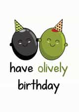 olive pun Birthday Card 20072 created by Frendly Uk