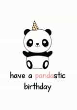 panda pun Birthday Card 20073 created by Frendly Uk