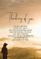 poem new Thinking of you Card 11772 created by Evie Garnett Designs