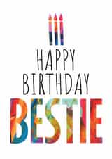 Beautiful Birthday Card For Best Friend - Birthday Cake and Candles created by size3art