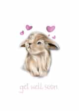 bunny rabbit Get Well Card 20087 created by Lauren Ring