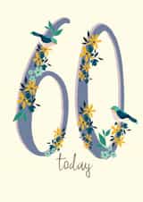 60 60th Birthday Card 19969 created by Peony Rose Design