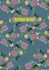 floral flowers Birthday Card 19971 created by Peony Rose Design