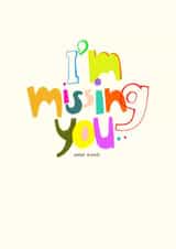 miss you missing Just because Card 19973 created by Peony Rose Design