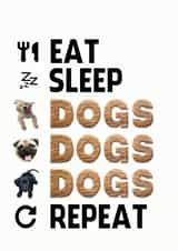 eat sleep Birthday Card 13082 created by ShortRound888