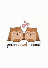 owl all Anniversary Card 20078 created by Frendly Uk