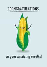 congratulations sweetcorn Exams Card 19732 created by Paper Jungle