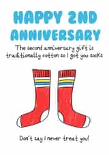 Second cotton wedding anniversary  created by No-me illustrations