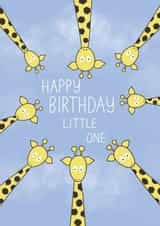 Giraffe Happy Birthday Card for Young Child/Baby created by The Merry Giraffe